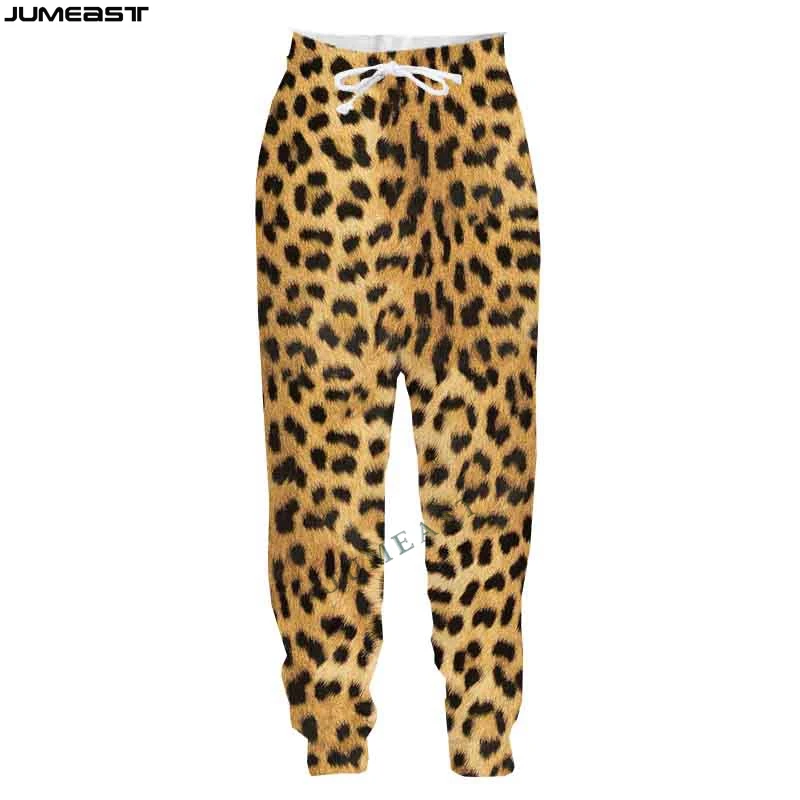 Jumeast Men Women 3D Male Female Streetwear Leopard Camouflage Casual Long Pants Sport Pullover Length Sweatpants Trousers