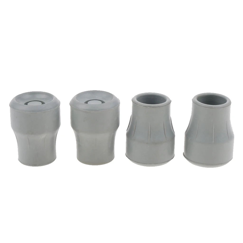 4Pcs 22mm Trekking Pole Tip End Rubber Cap Hiking Walking Stick Protector Crutch Ferrules Suit for Outdoor Sport Hiking Pole Tip