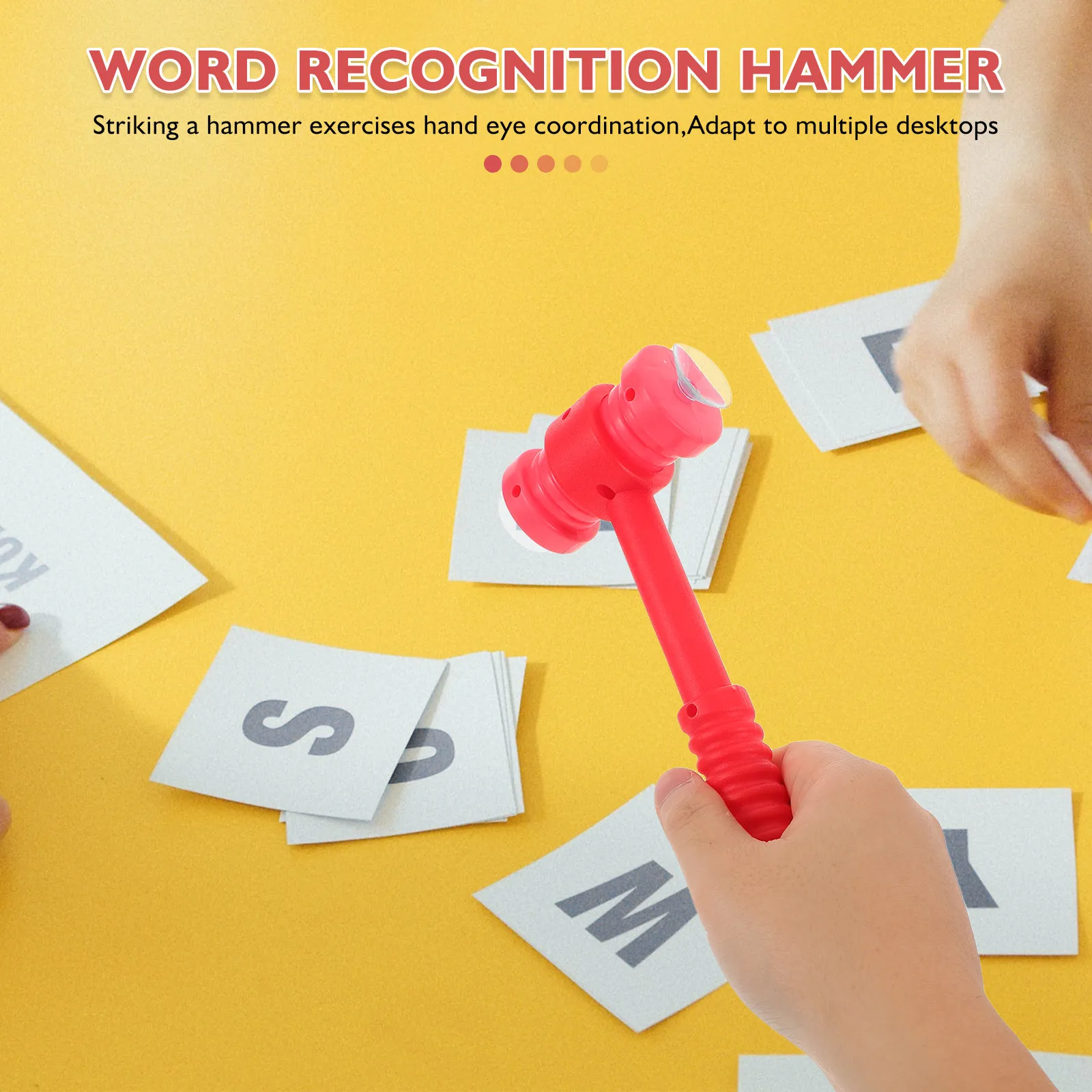5-teiliges Saugnapf-Hammer- und Nagelset Frühkindliche Entwicklung Reaktionstraining Spiel für Vorschulpartys Babyhammer