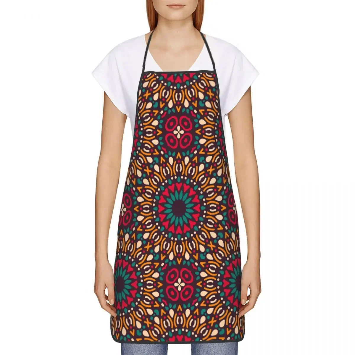 Kitenge Ankara Kitchen Chef Cooking Baking Apron Women Men African Tribal Ethnic Art Patterns Tablier Cuisine for Painting