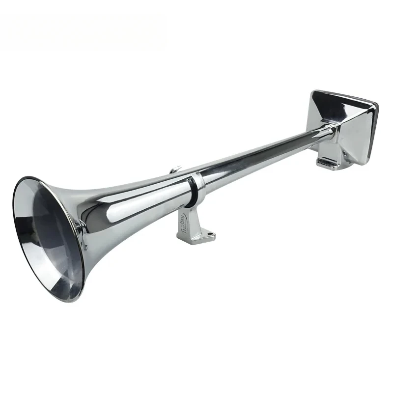 22Inch 19inch 150dB Hadley Trumpet Sliver Air Horn Kit for Truck Train Bus Boat 5