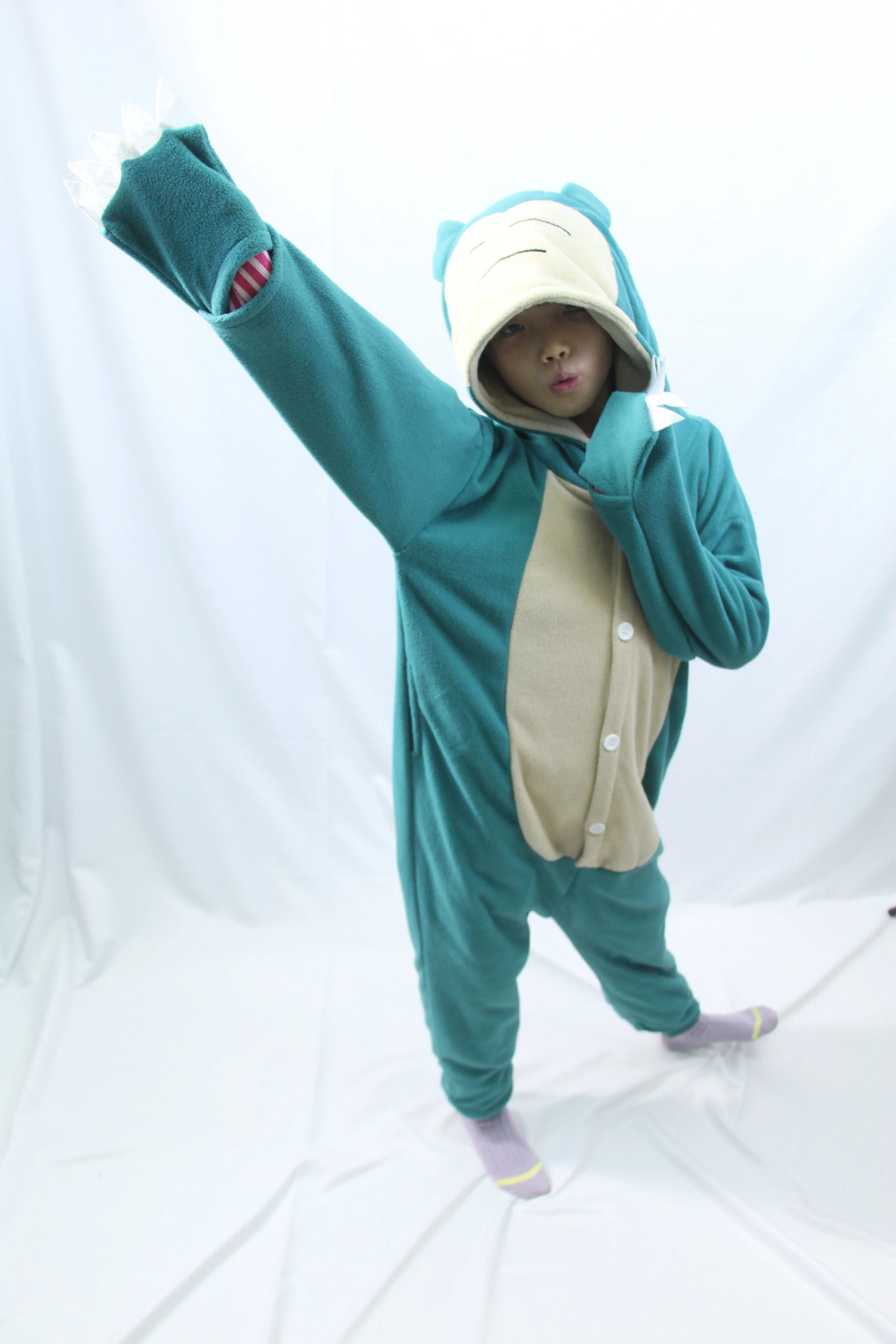 Anime Snorlax Onesie Cosplay Costume For Halloween Kigurumi Fleece Full Body Pijama Christmas Anime One-Piece Easter Pajamas