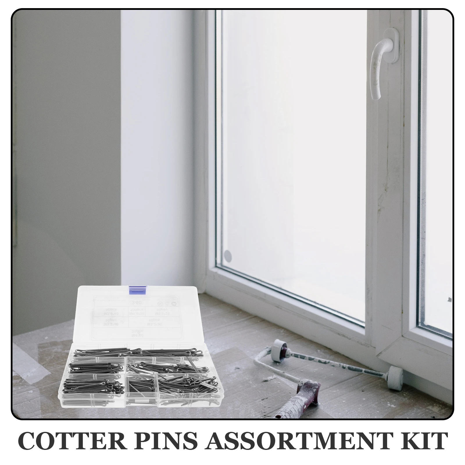 

340pcs Stainless Steel Cotter Pin Assortment Kit M1.6-M4 Opening Pins Locking Trailer Accessories Metal Pins Boxed Set