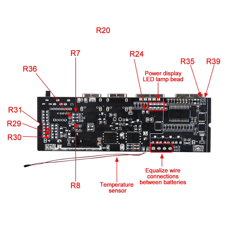 Imagem -05 - Led Dual Usb pd Carregamento Rápido Mobile Power Bank Qc4.0 Qc3.0 5a 100w Micro Tipo-c Módulo de Carregamento 18650 Proteção de Temperatura