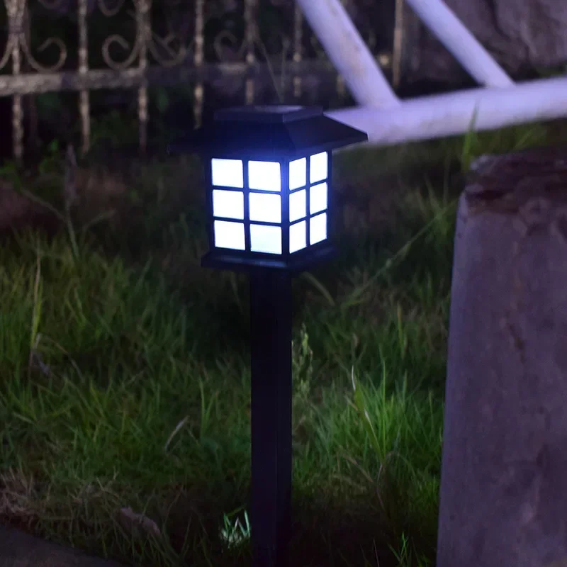 1/2/4/6Pcs Solar Outdoor Waterproof LED Lawn Lamp Small Palace Lamp Courtyard Atmosphere Garden Decoration Ground Plug Lamp Hot