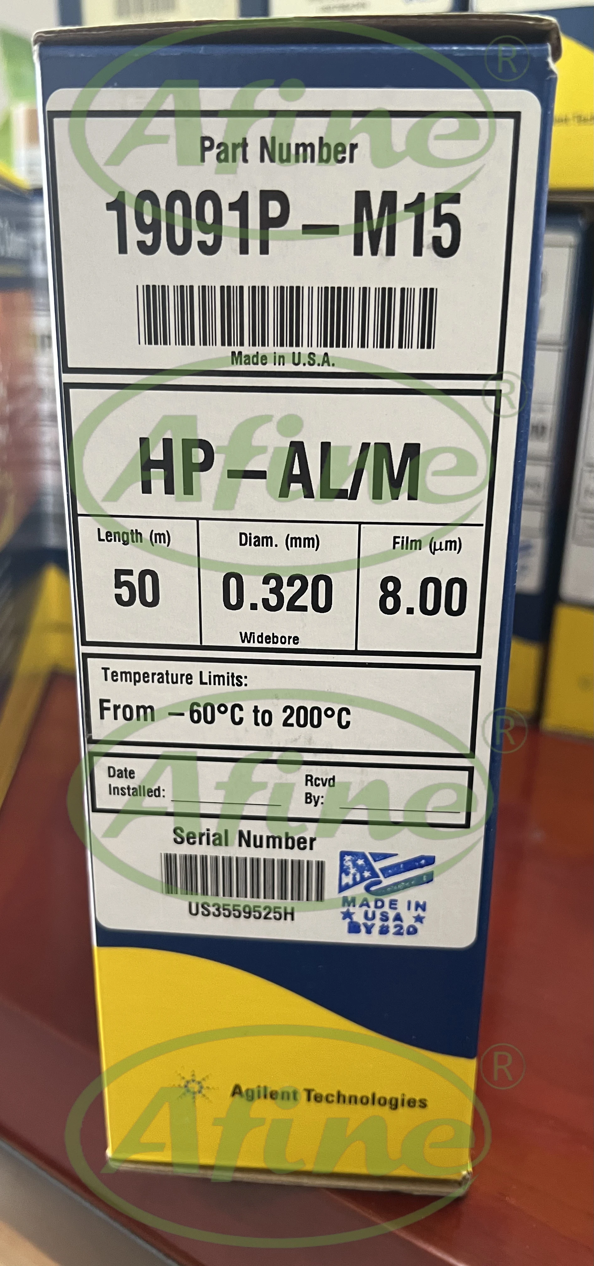 

AFINE JW HP-PLOT Al2O3 M Columns 19091P-M15 50m 0.32mm 8.00µm 7-inch Column Rack Agilent 5890 6890 7820 7890 8860 8890