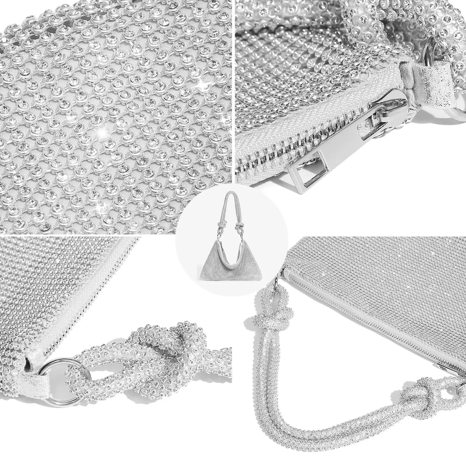 Women's Shoulder Bags, rhinestone party sparkling bag, luxury designer banquet bag, armpit shoulder bag, hot selling item