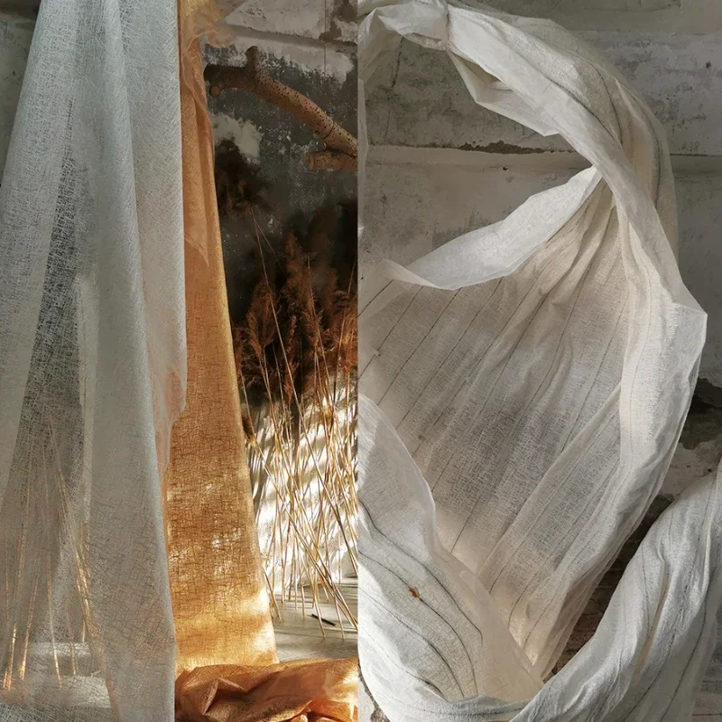 

Непрозрачная и плотная ткань из органзы для штор, декоративный материал из химического волокна для шитья и рукоделия, продается на метры