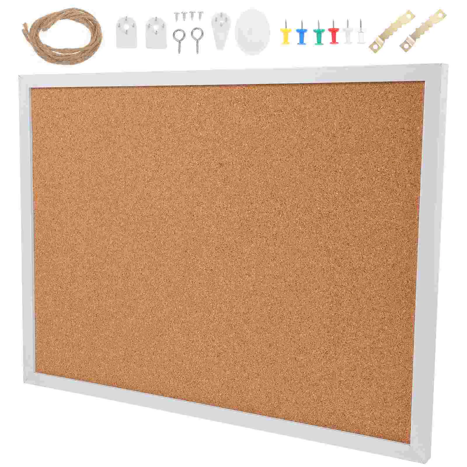 Imagem -03 - Emoldurado Pequena Placa de Cortiça Aviso de Parede Decorativo Message Board Escritório Grandes Placas Paredes Memo Branco