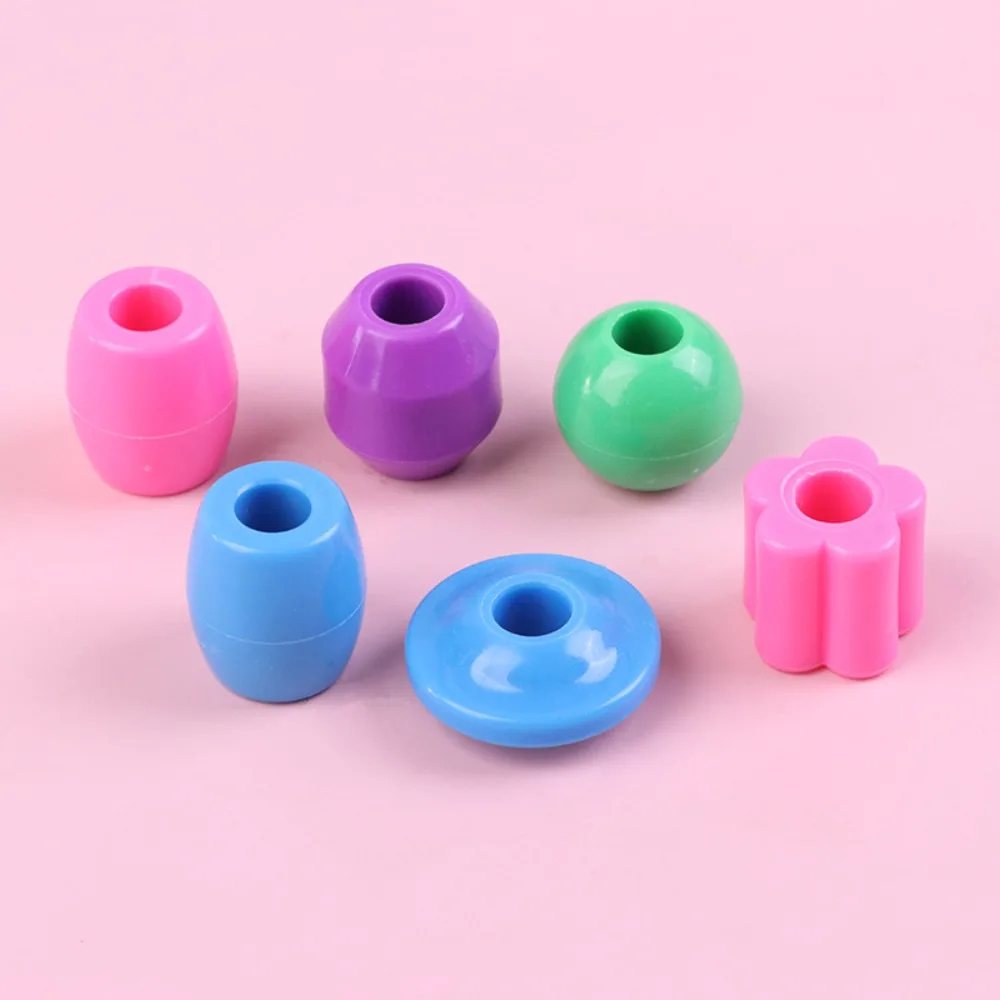 Stringing Toy Montessori Kids Primary Lacing Beads Crafts Plastic Lacing Beads Toy Training Toys Star Rainbow Lacing Beads Toys