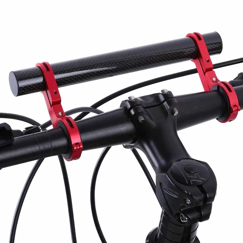 Double Clip Carbon Fiber Bicycle Handlebar Extension Lamp Bracket Telephone Bracket Space Saving Plus 2 Hex Wren