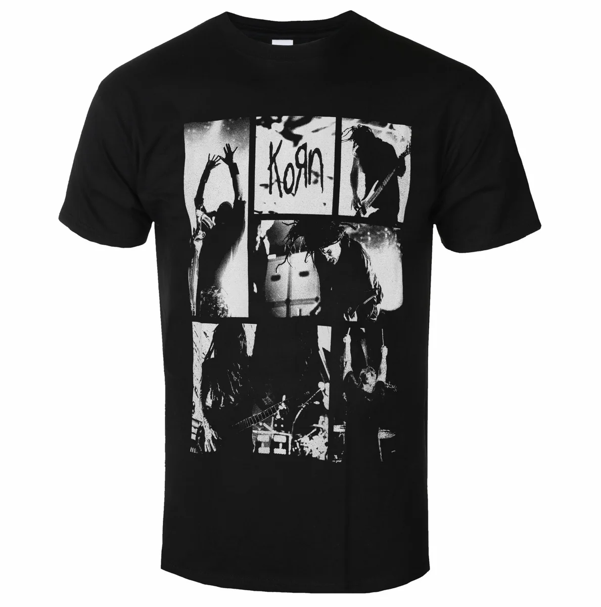 Camiseta con estampado de bloques de Korn - Camiseta estilo Nu Metal para uso diario - Apta tanto para hombres como para mujeres