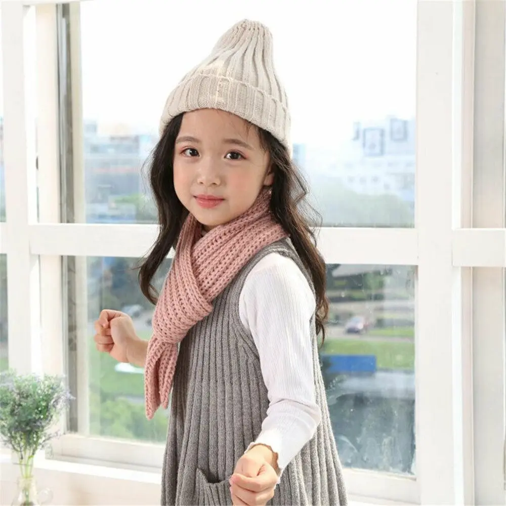 1PC Baby Kids Boy Girl Winter Warm Scarf Knitting Wool Scarves Children Neck Warmer Wrap