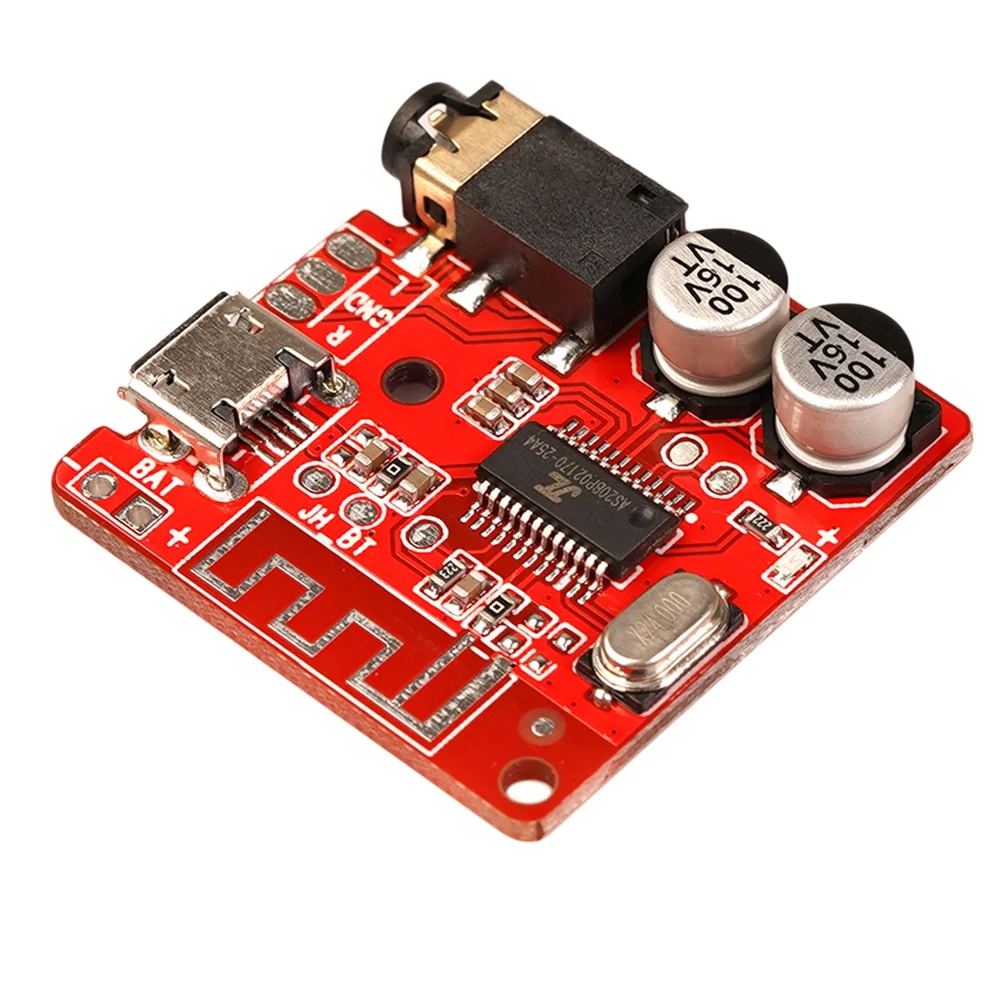 

DIY Bluetooth Audio Connector Bluetooth 5.0 MP3 Lossless Decoder Board Wireless Stereo Music Module 3.7-5V Red