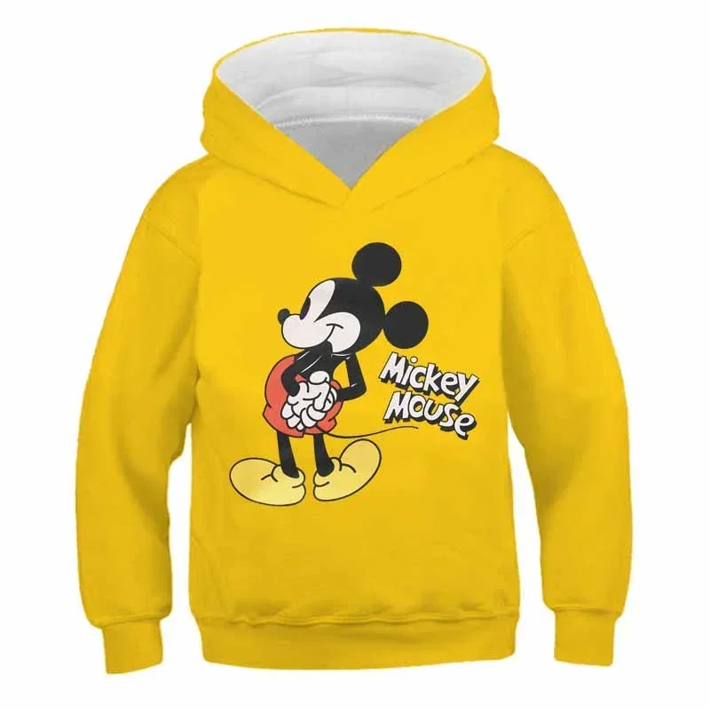 Streetwear Trend New TopsKids Long Sleeve Sweatshirts Casual Hooded Coat Donald Duck Mickey Mouse Printed Boys And Girls Autumn