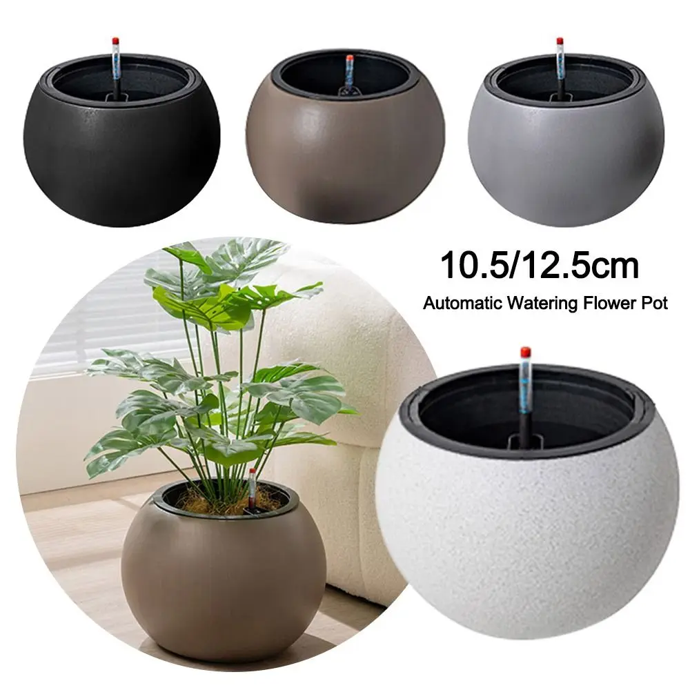 

Lazy Automatic Watering Flower Pot Spherical Plastic Hydroponic Planter Including Liner Transparent