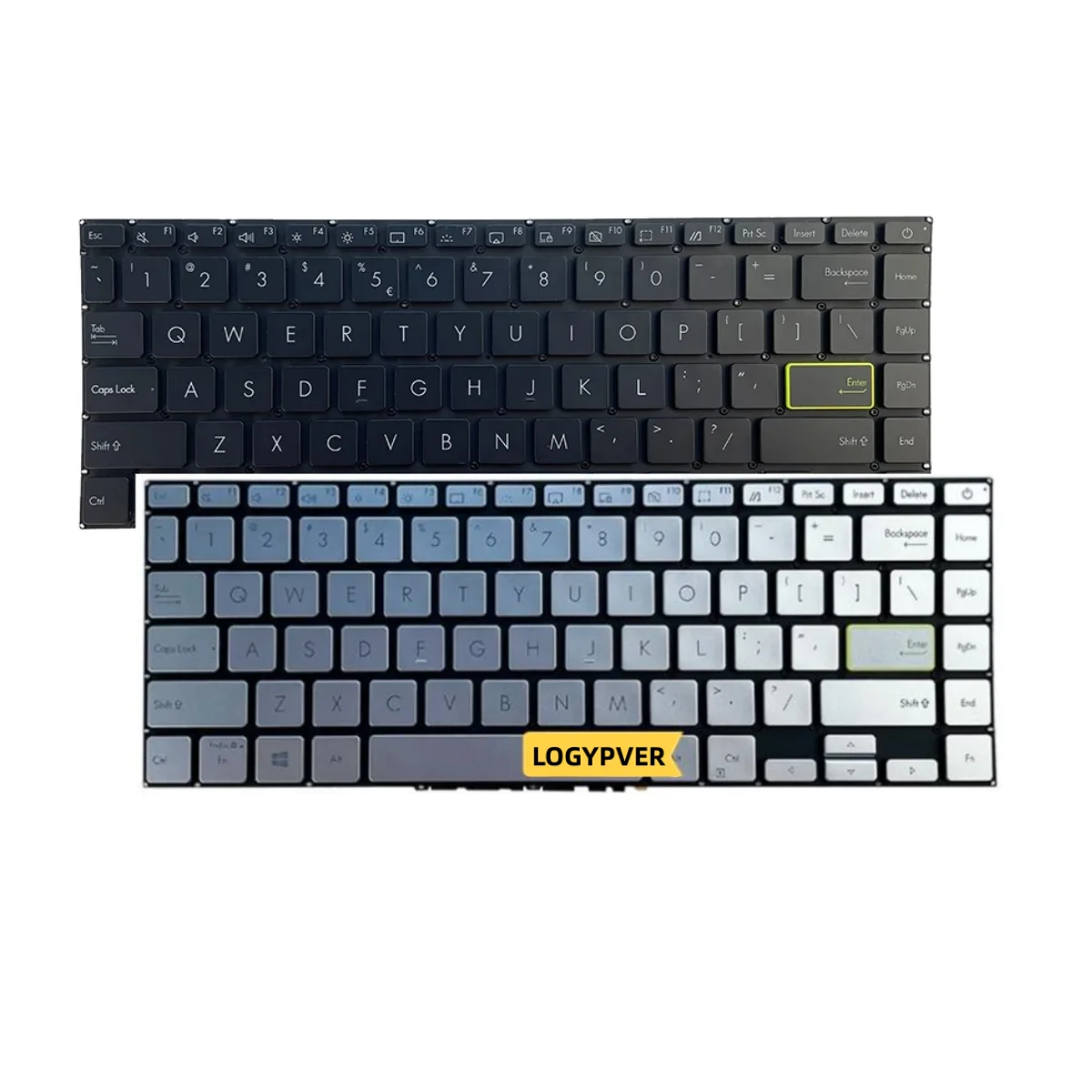 

US Keyboard for ASUS ZENBOOK UX434 UX434F UX434FA UX434FN VivoBook M4100U English Black Silver Backlit