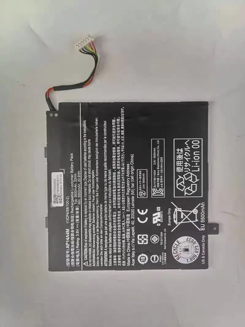 AP14A4M AP14A8M Laptop Battery for Acer Aspire Switch 10 SW5-011 SW5-012 SW5-012P Iconia Tab 10 A3-A30 A3-A20 3.8V 22Wh/5930mAh