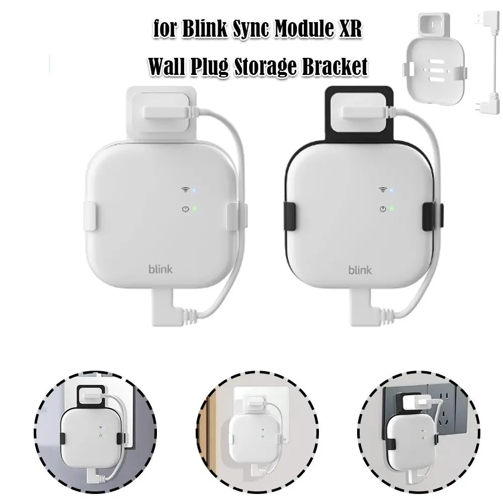 Durable Wall-mounted Router Stand Plastic Punch-free Synchronizer Socket Bracket Storage Holder for Blink Sync Module XR