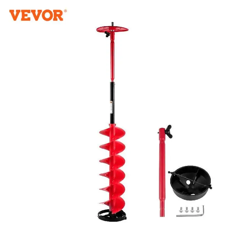 

VEVOR Ice Drill Auger 6\" Diameter Nylon Ice Auger 39\" Length Ice Auger Bit Auger Drill with 11.8\" Extension Rod Auger Bit