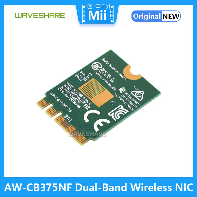 Imagem -03 - Dual-band Wireless Nic 2.4g 5ghz Dual-band Wifi Rtl8822ce-cg Core Bluetooth 5.0 Suporta Ble nx Orin Nano Aw-cb375nf