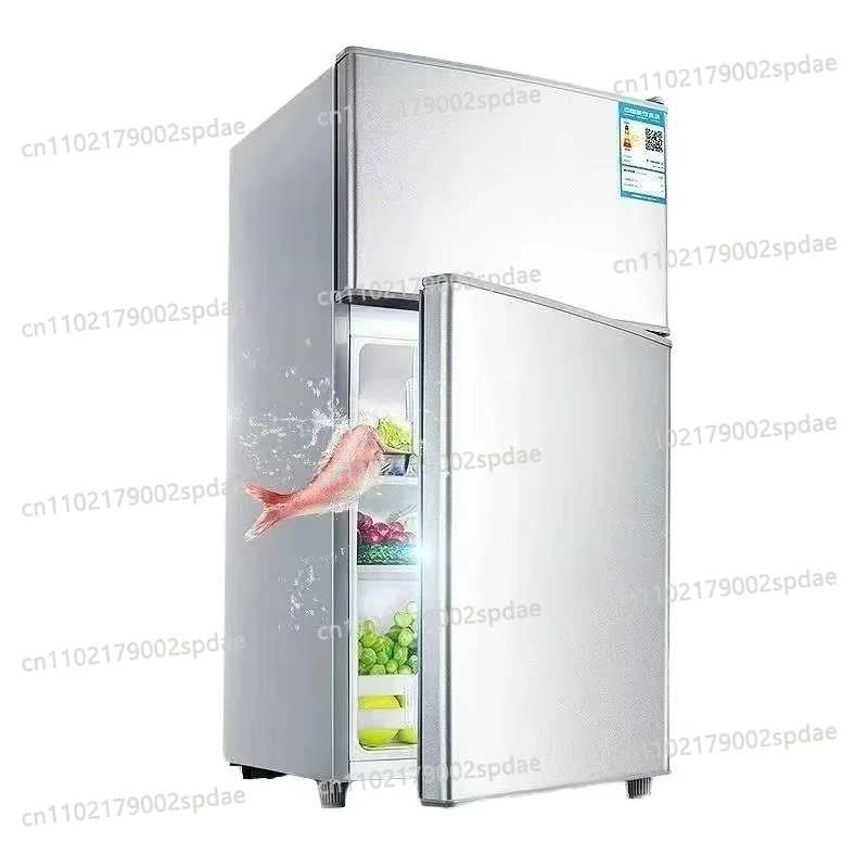 Household Mini Two Door Refrigerator Dual Zone Refrigeration Freezer Low Energy Consumption Compact Fridge image 2
