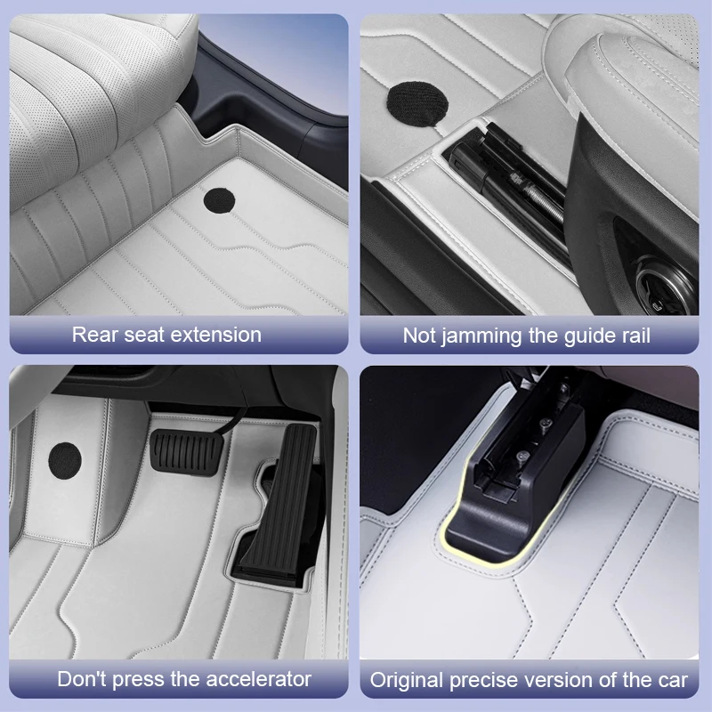 مخصص نابا الجلود سيارة القدم حماية حصيرة ل BYD SONG PLUS SEALION 6 SEAL U 2023-الحاضر الفاخرة مقاوم للماء وسادة أرضية ملحق