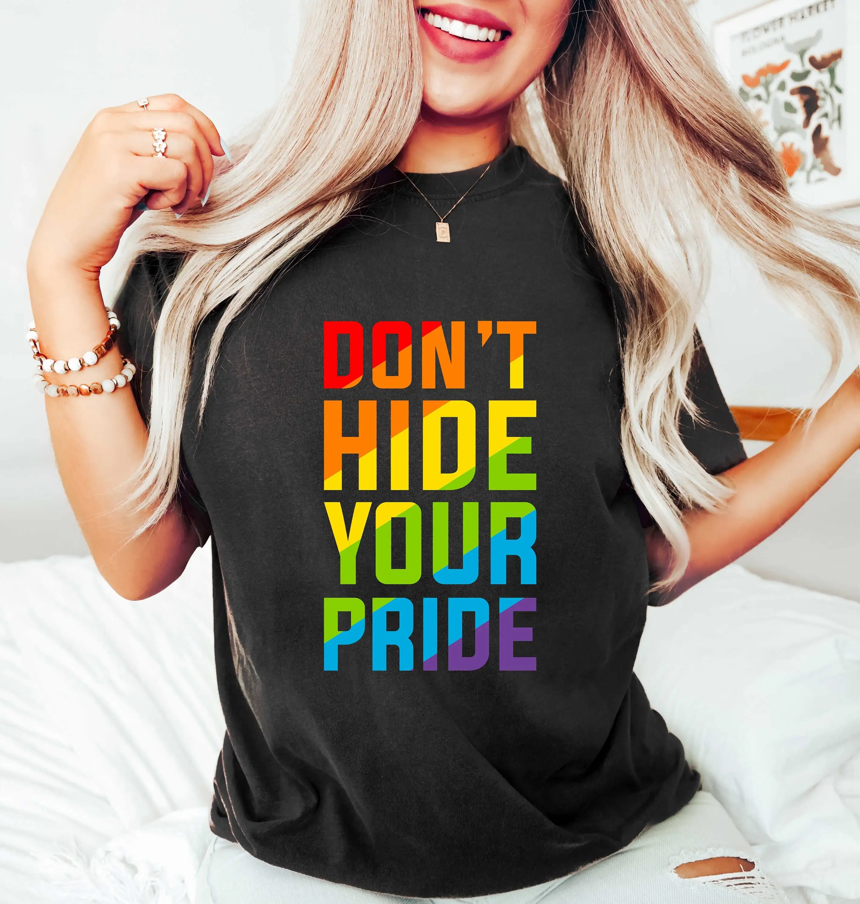 Do Not Hide Your Pride T Shirt Cute Equality Gay Week Ally Lgbtq Queer