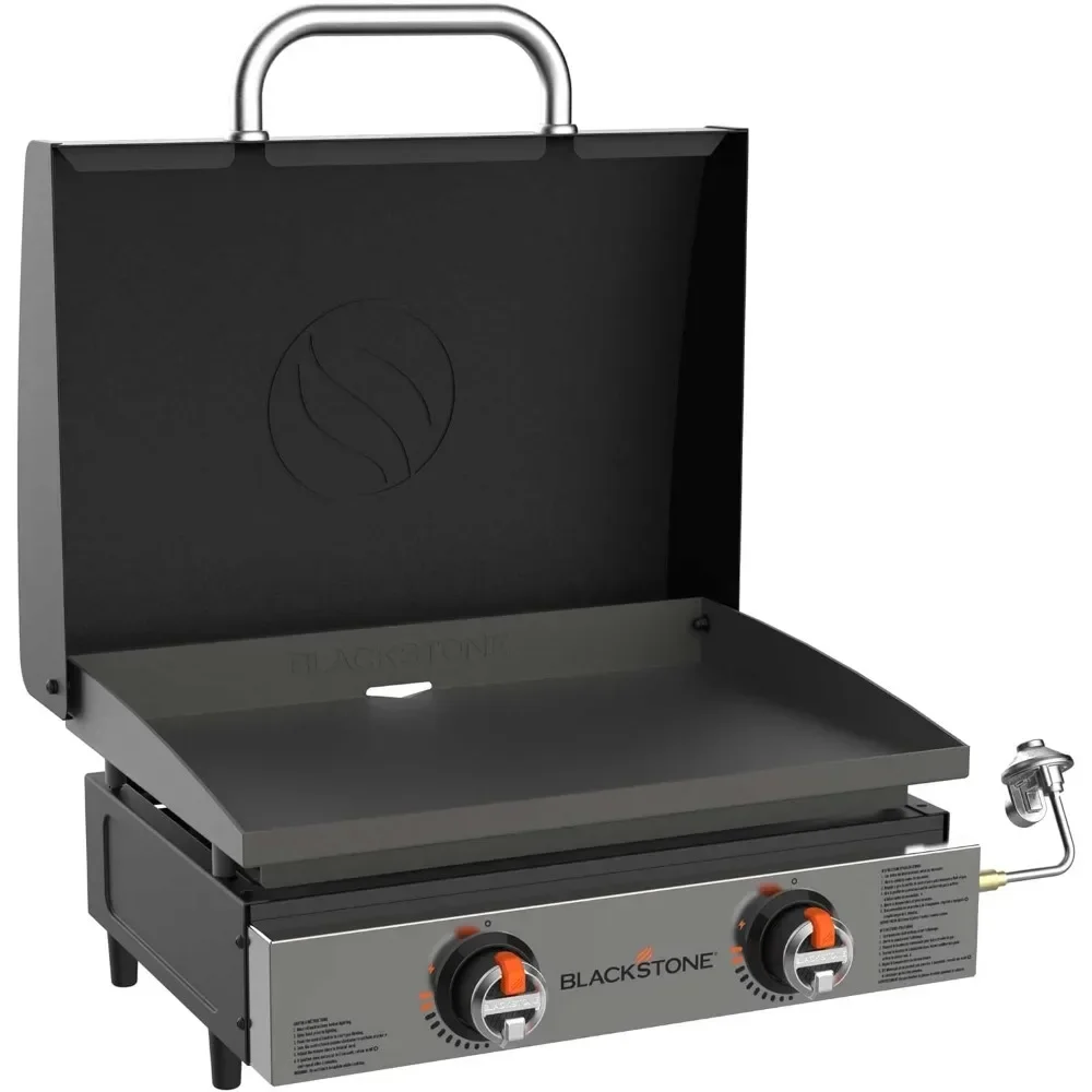 

2144 Original 22” Tabletop Griddle with Integrated Protective Hood and Stainless Steel Front Plate, Powder Coated Steel