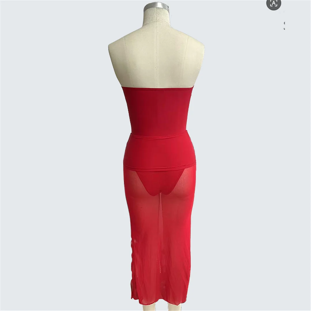 S - XXL, mit Rock, Bandeau-Design, mit Metallring, einteiliger Badeanzug, Damen-Badebekleidung, Damen-Monokini, gepolsterter Badeanzug, Badebekleidung, Badeanzug V7476. – Detail 9
