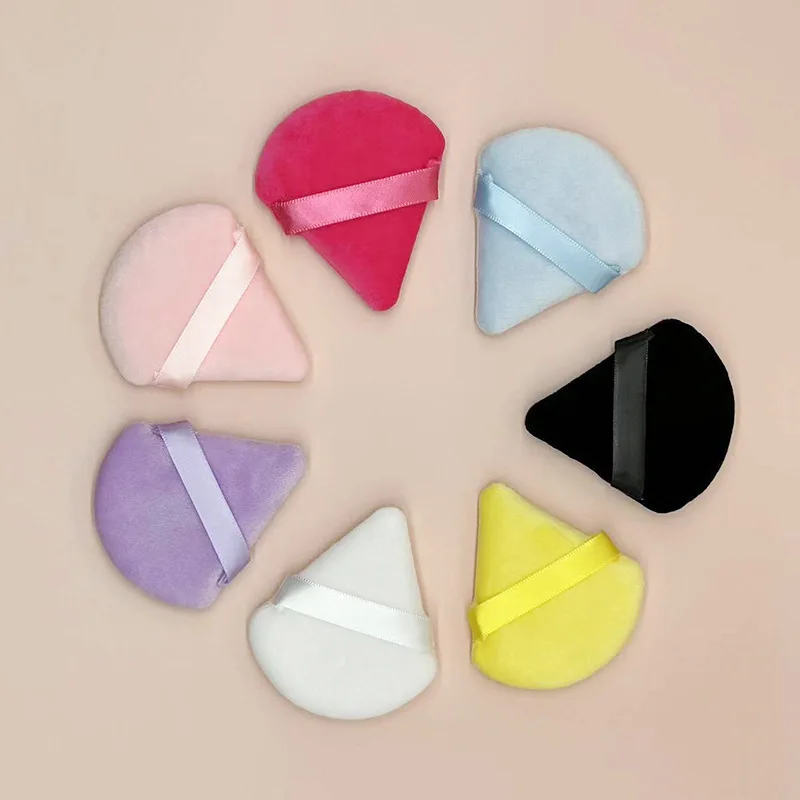 Colorful Triangle Makeup Puff Cosmetic Powder Pufff Makeup Sponge Puff Dry Use Women Smooth Beauty Washable Face Makeup Tool New