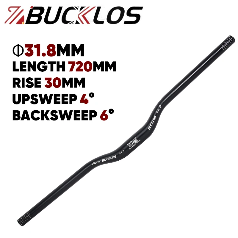 BUCKLOS Mountainbike Stuur 31.8mm 25.4mm Fiets Riser Bar 620/660/720/780mm Aluminium MTB Stuur Fietsen Onderdelen