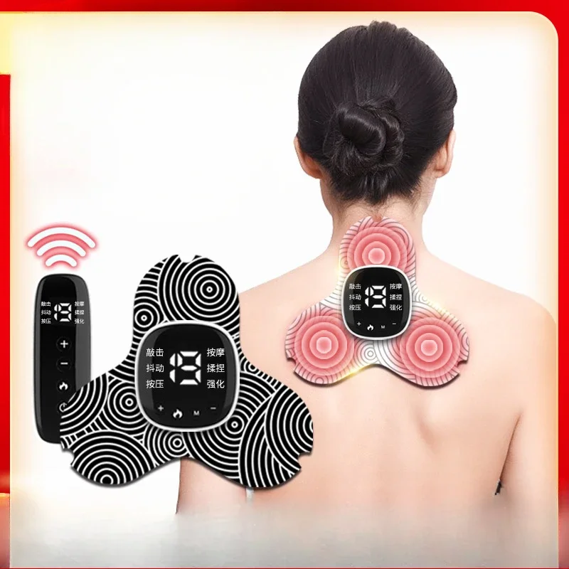 New Cervical Massager Shoulder Pulse Intelligent Mini Home Portable Remote Control with Long Battery Life and Heat Generation