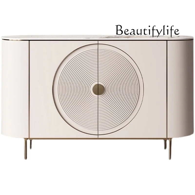 

Sideboard Cabinet Light Luxury Stone Plate Nordic Modern Living Room Small Apartment Home Entrance Cabinet Wall Decoration