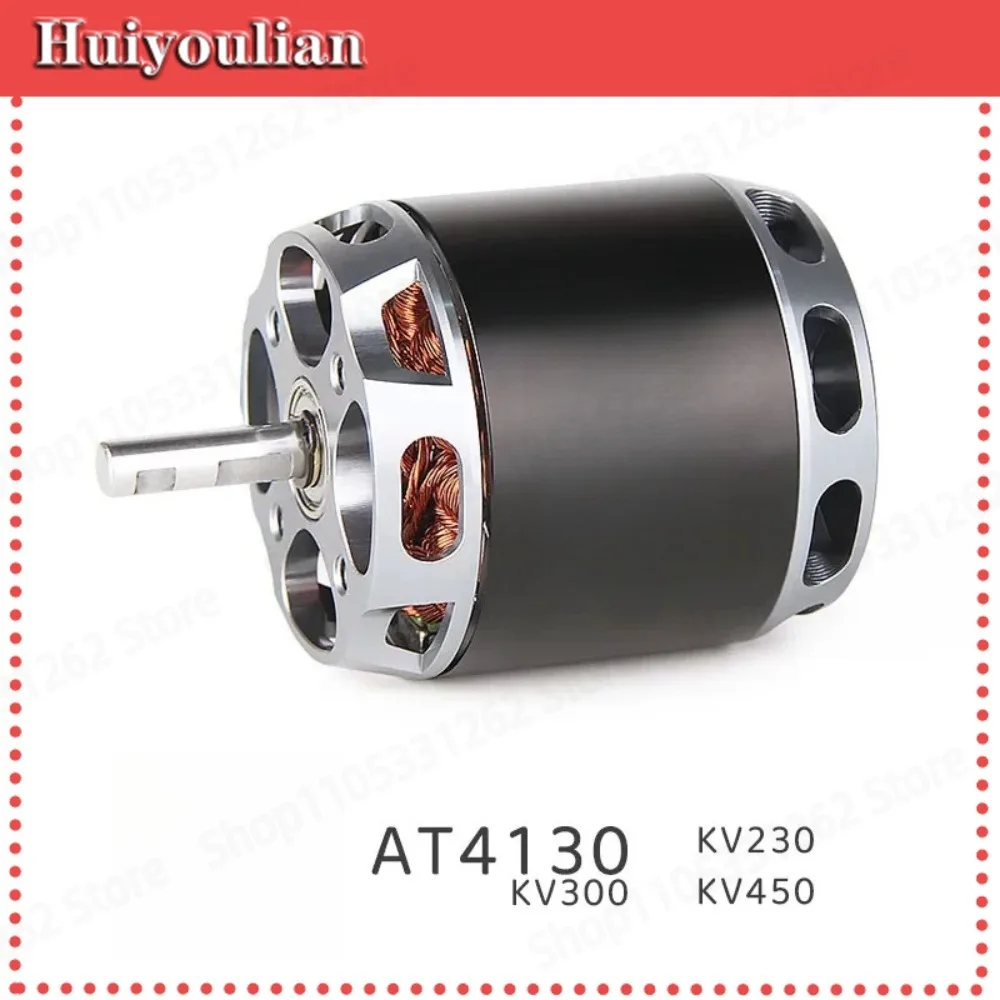 For AT4130 Long Shaft Brushless Motor 230KV/300KV/450KV 1800W 6-12S for VTOL Fixed Wing 3D Glider UAV