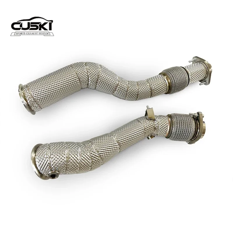 High Flow straight through Downpipe for BMW X3M/X4M F97/F98 3.0T 2019 quality stainless steel car Exhaust Modification