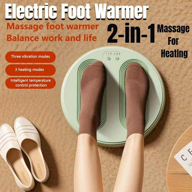 Calentador de pies eléctrico Calentador de pies portátil Temperatura ajustable Calentador de pies para el hogar Masajeador que promueve la circulación sanguínea en los pies