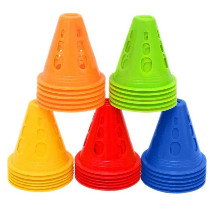 30 Pack Port Cones Training Traffic Road Set for Football Training and Drills End Zone Markers,Skate Exercises