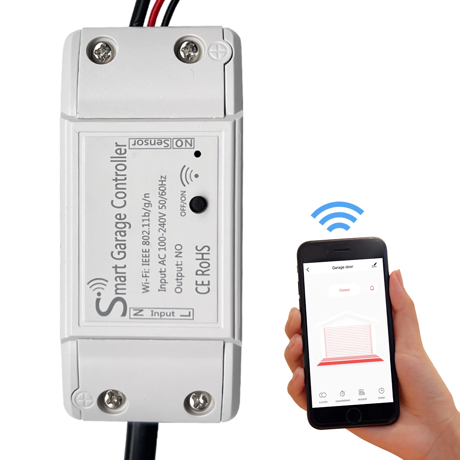 

Neu Smart WiFi Switch Garage Door Opener Controller Remote Control