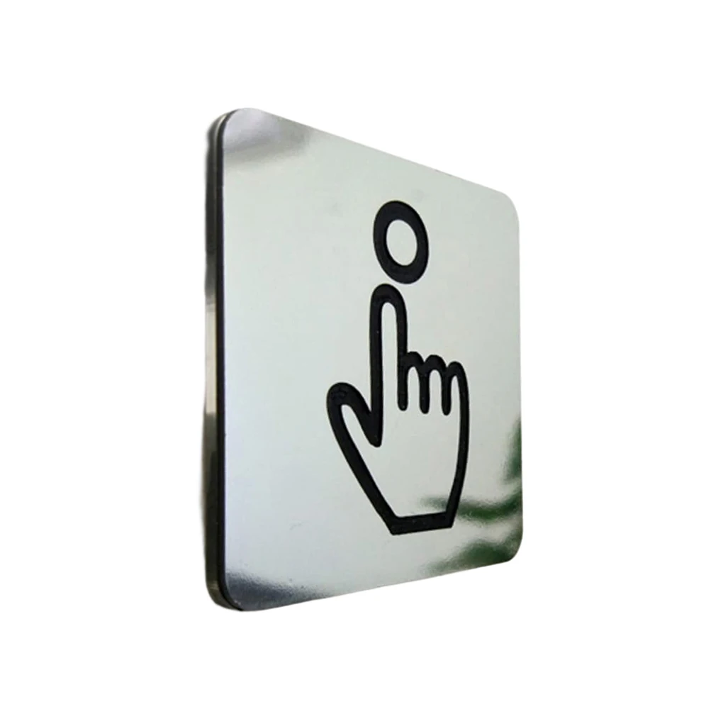 Doorbell Sign Ring Plaque Home Supplies Waterproof Long-lasting Acrylic Thin Decorative Compact Size Notice Signs