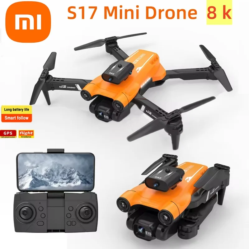 Xiaomi S17 Mini Drone 4k Profesional 8k Hd Camera Obstacle Avoidance Aerial Photography Foldable Quadcopter 5km Gift Toys New