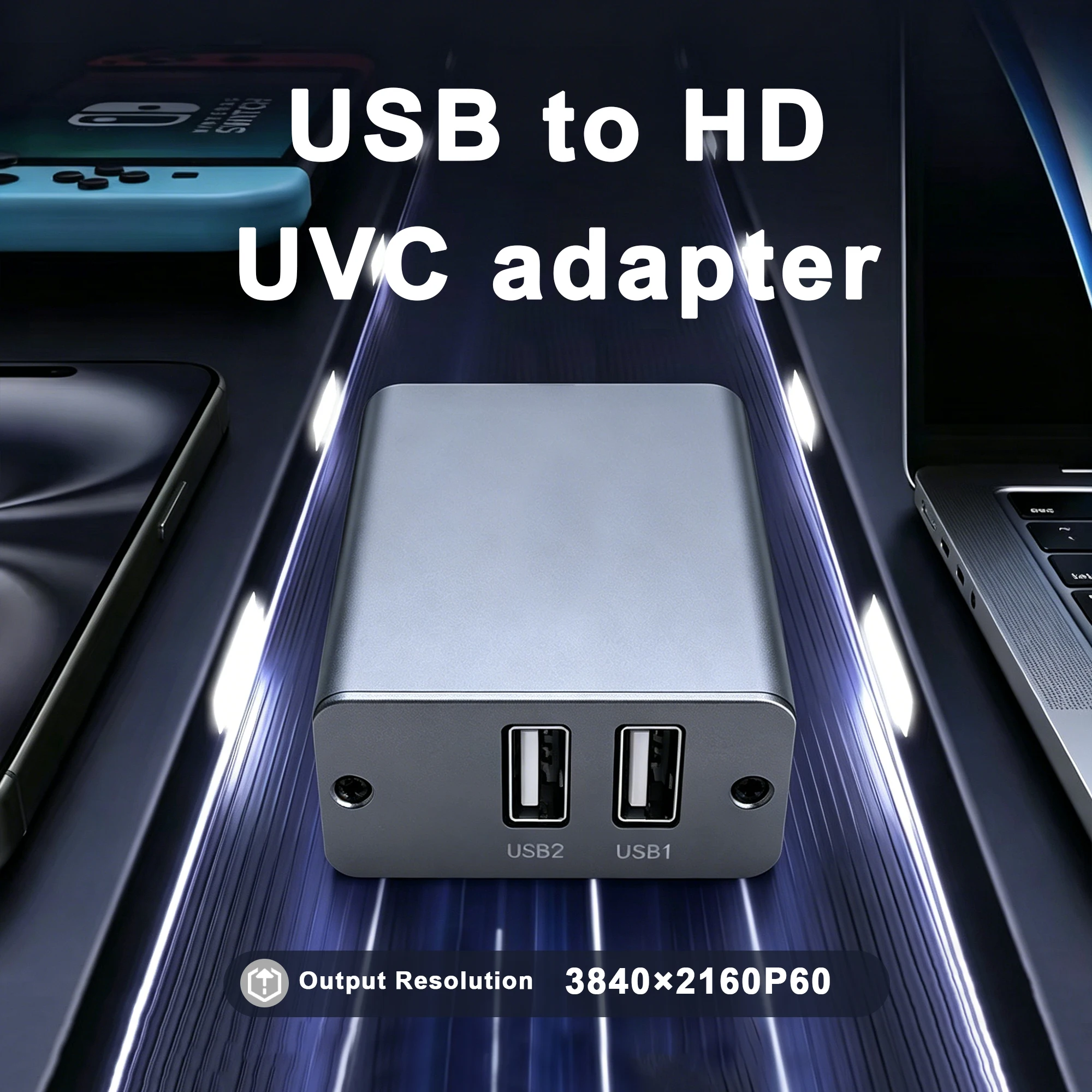 

Карта передачи изображения USB-HDMI UVC для видеокамер Action4, Action5, Pocket3: для прямой трансляции спортивных мероприятий