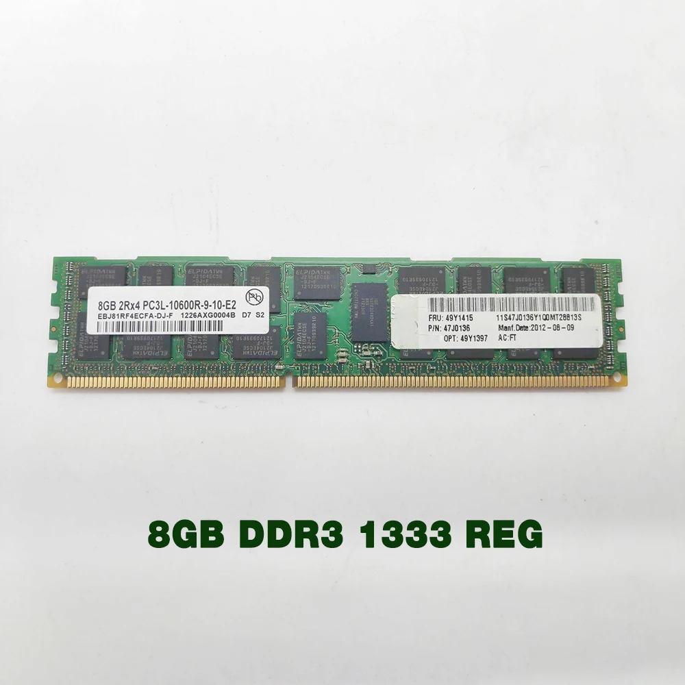 

1 шт. для IBM RAM X3300 M4 X3500 M3 M4 X3650 X3550 M2 M3 49Y1415 49Y1416 47J0136 Серверная память Высокое качество 8 ГБ DDR3 1333 REG