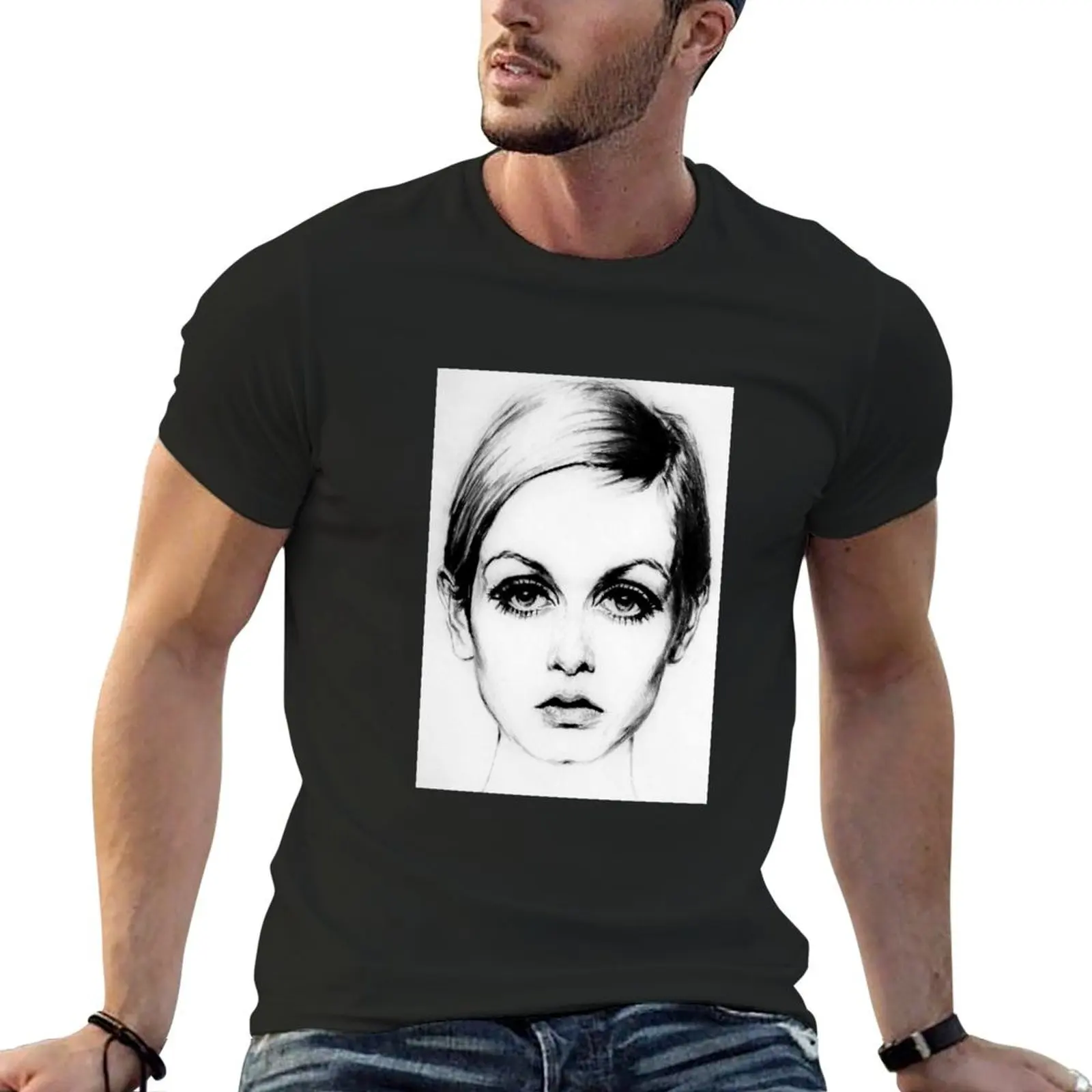 60's Eyelashes T-Shirt plus sizes vintage anime shirt sweat shirts, men