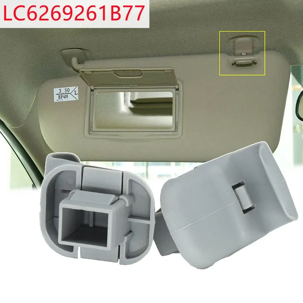 Sun Visor Clip Hook Holder  2pcs Car Grey Sun Visor Clip LC6269261B77 For Mazda 3 5 6 CX-7 CX-9 RX-8 MPV Holder Hook Bracket