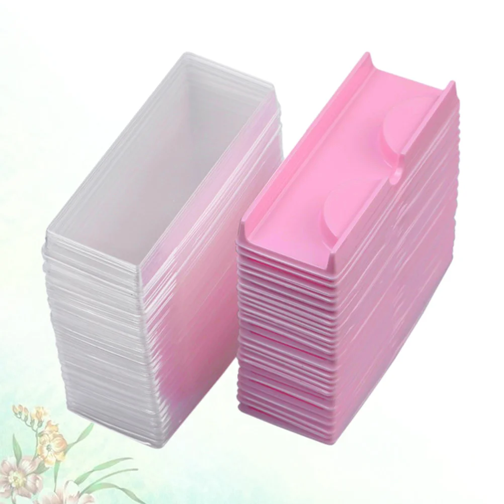 Boîte de rangement pour faux-cils, 50 ensembles, couvercle transparent, conteneur léger, étui Portable pour l'organisation des outils de cils