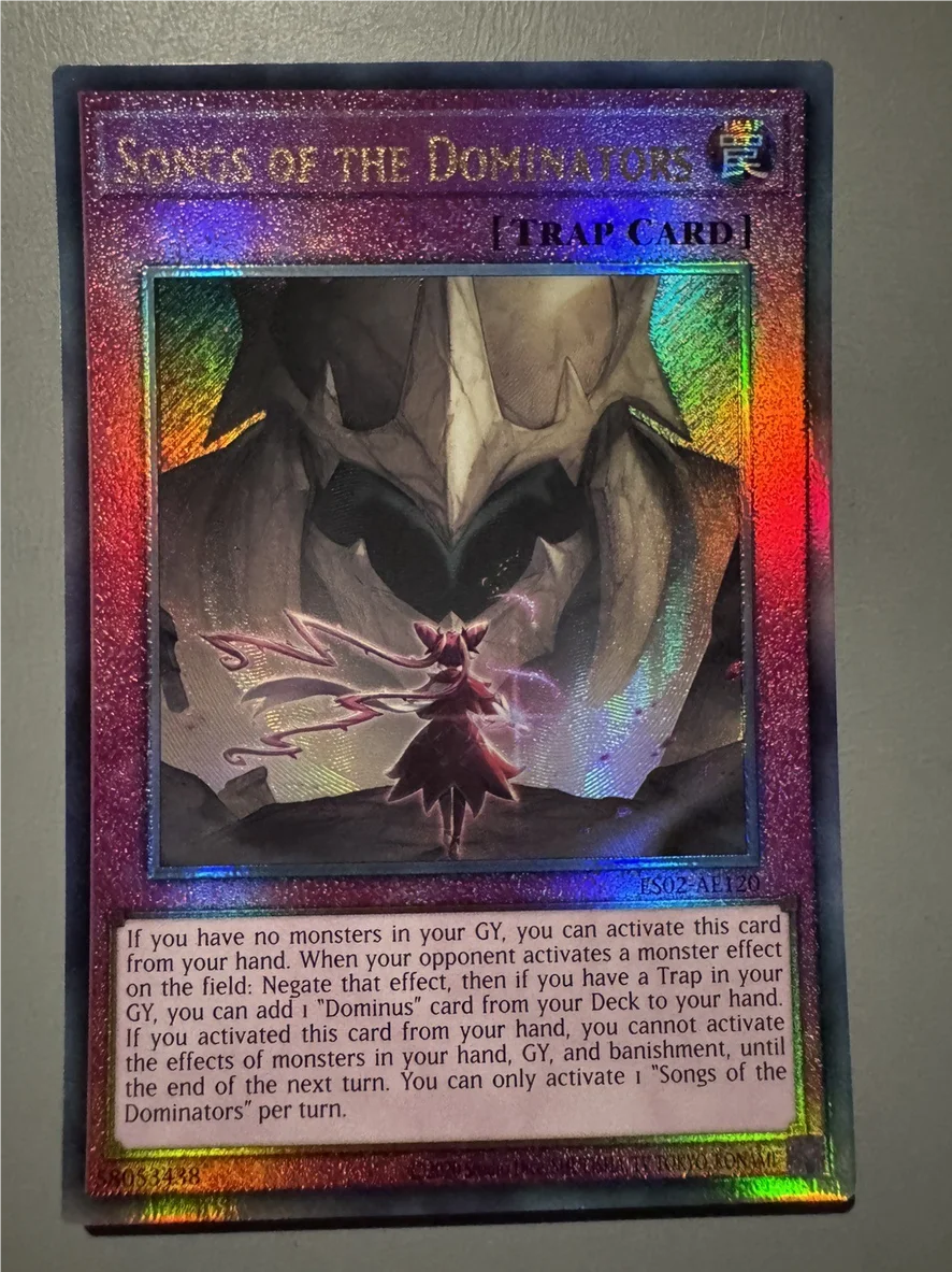 Yugioh KONAMI Duel Monsters ES02-AE120 Songs of the Dominators Ultimate Rare Asian English Official Collection Mint Card