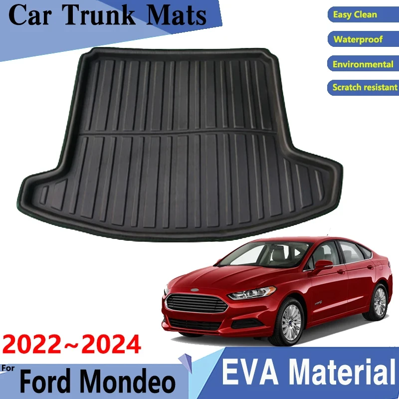 

Car Trunk Mats for Ford Mondeo Taurus MK6 2022 2023 2024 Car Rear Trunk Floor Mat Organizer Pad Auto Accessories 3D EVA Material