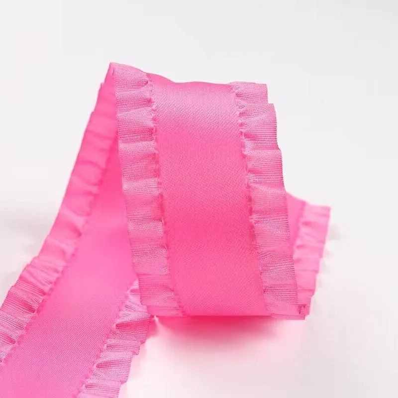 10 Yards 22MM/38MM  Falbala Ruffled Ribbon Skirt Lotus leaf Edge For Hair Bows DIY Crafts Handmade Accessories Party Decoration