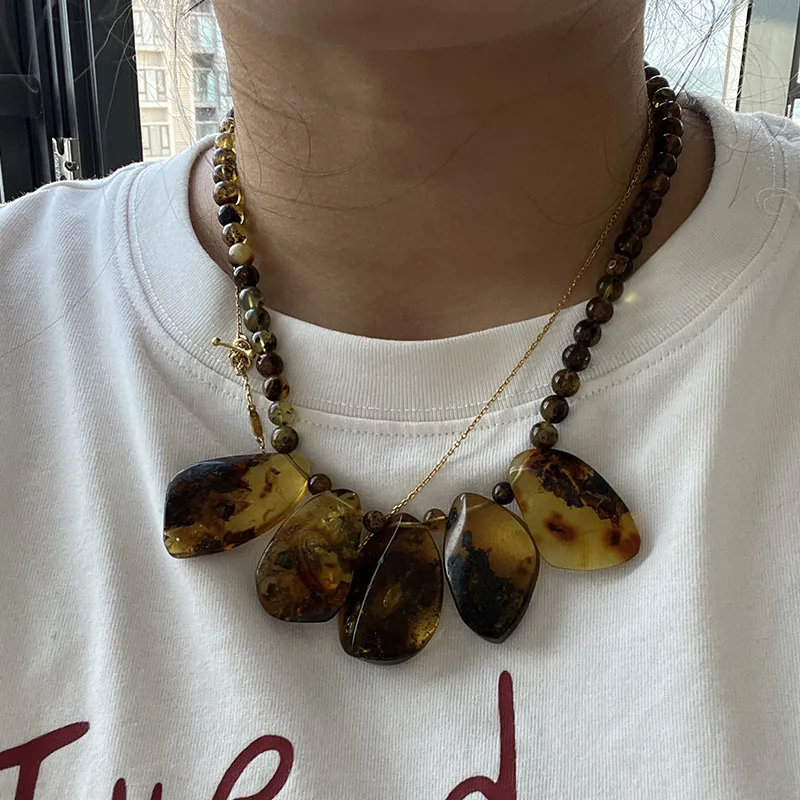 Yoowei Halskette aus 100 % Naturbernstein als Geschenk, europäische baltische Original-Medizinperlen, wunderschöner, einzigartiger Heilschmuck-Lieferant – Detail 11